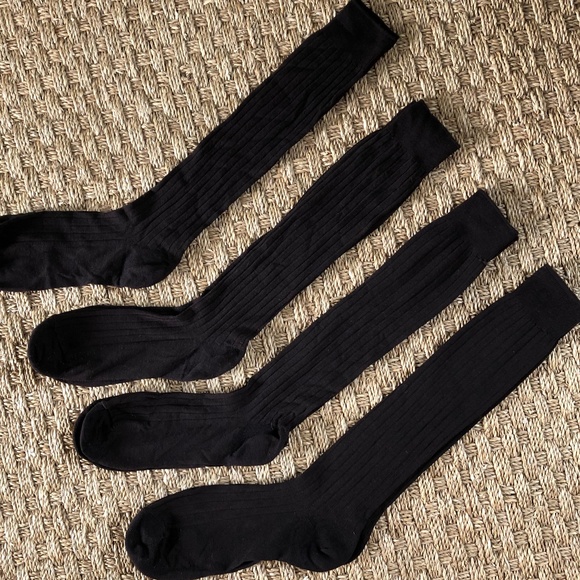 Lands' End Over the Calf Wool Dress Socks - Picture 1 of 4